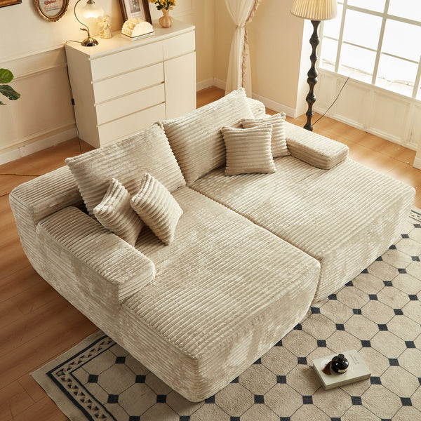 OVIOS 81" Boneless Sofa, Sleeper Couch, No Assembly Required