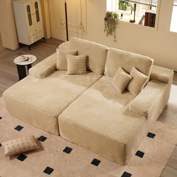 OVIOS 81" Boneless Sofa, Sleeper Couch, No Assembly Required